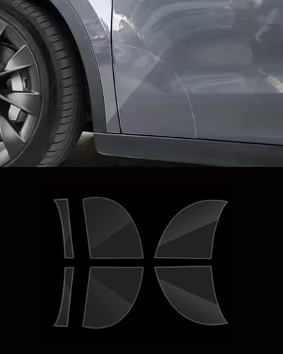 YOKOOHITECH TPU Clear Paint Protective Film Pre Cut Paint Clear Protection Film Front Door and Lower Rear Door Decal Film Compatible with Tesla Model Y Anti Splashes Protection Film Total 6pcs