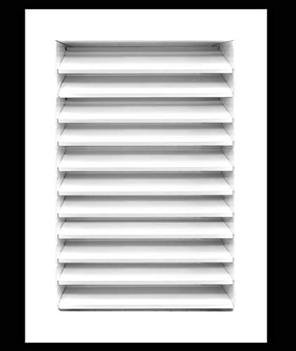 HVAC Premium 18"W x 24"H Aluminum Exterior Gable Louver Vent for Walls & Crawlspace - Weather-Resistant Air Grille with Screen Mesh - White [Outer Dimensions 19.75"W x 25.75"H]