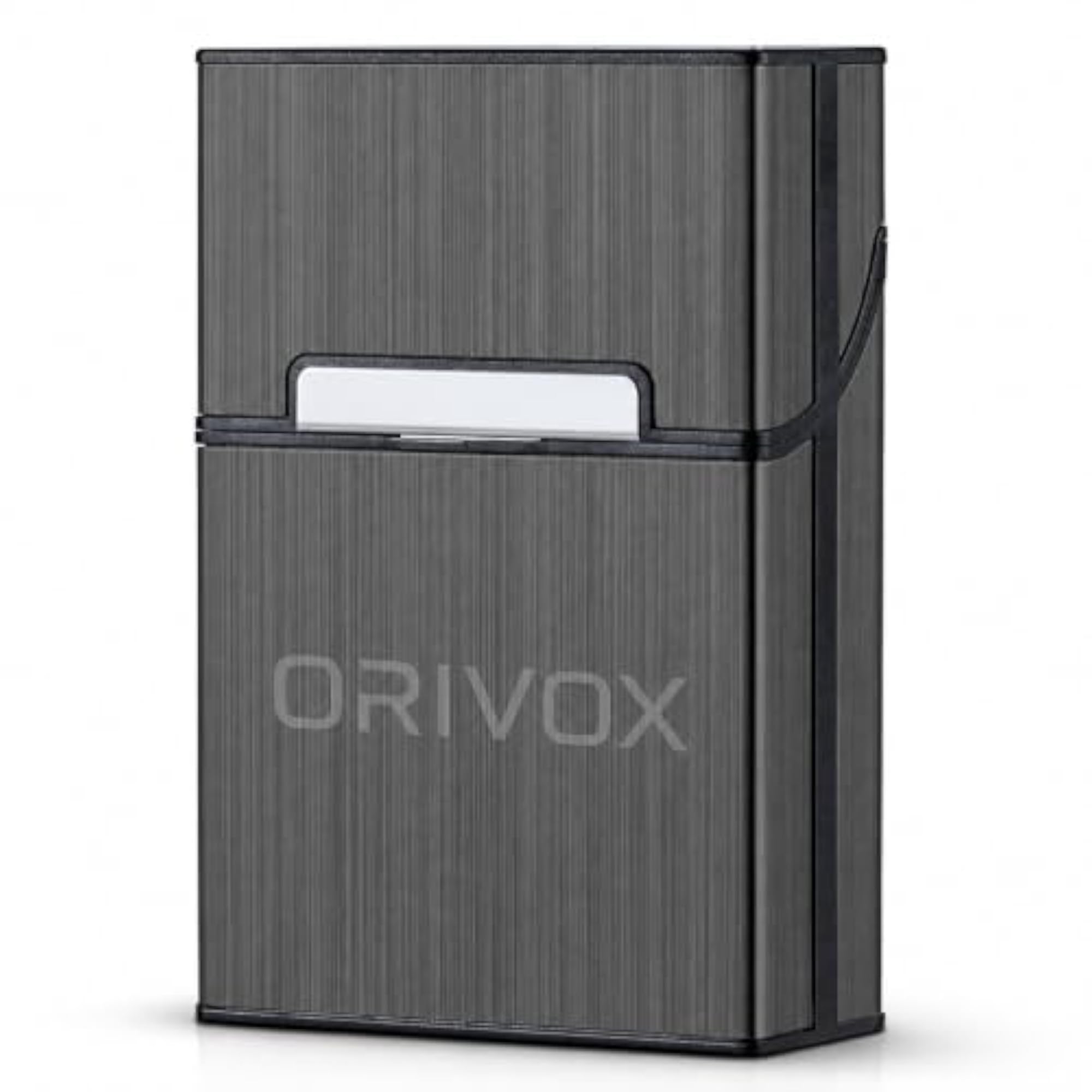 Premium Metal Cigarette Case with Magnetic Flip-Top Lid