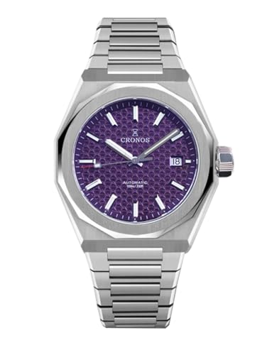 TACTICAL FROG Cronos L6028M V2 Luxury Men Watch See-Through Back 39 mm PT5000 Automatic Watches Sapphire 10ATM Water Resistant Purple Dial