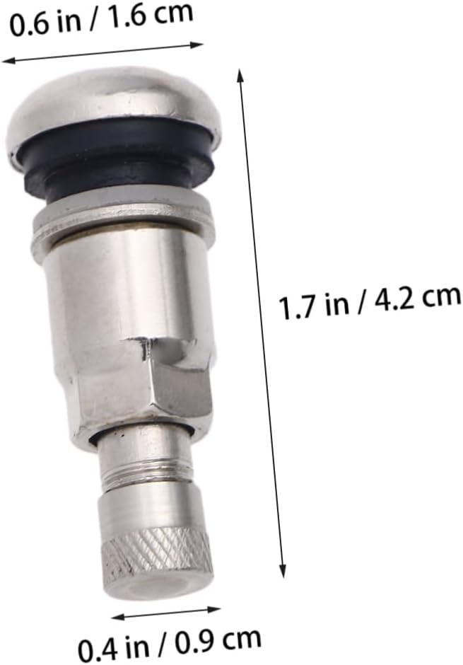SUPVOX 8pcs Stainless Steel Snap Stems for Car Tyres Presta Valve Tire Valve Stems