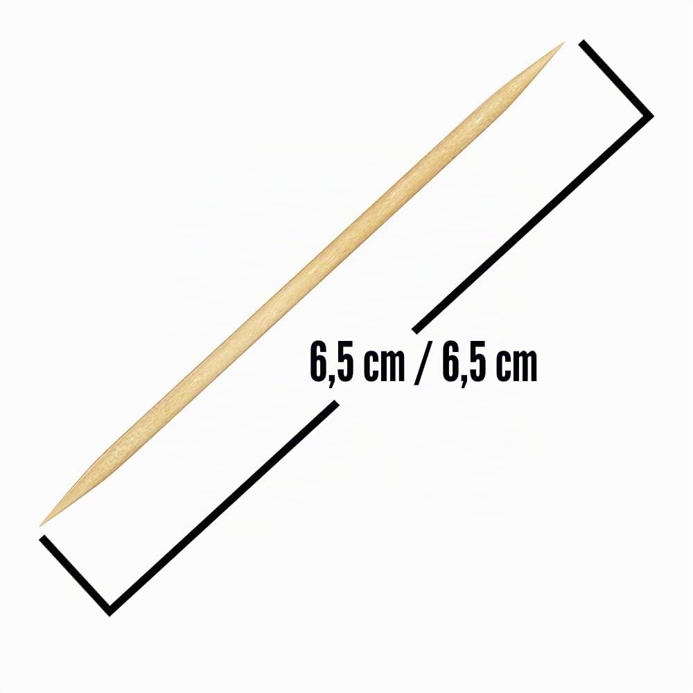 Cure-Dents en Bambou 1000 Pièces à Double Pointe - Bâtonnets Bois pour Apéritif Cocktail et Hygiène