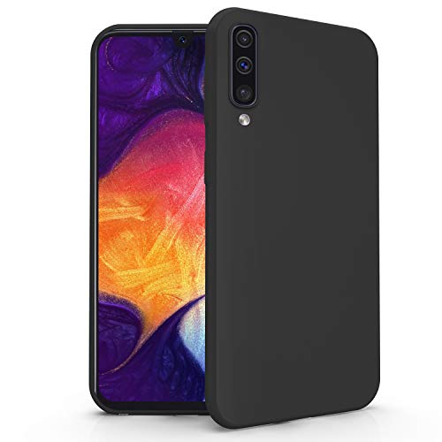 N NEWTOP Cover Compatibile per Samsung Galaxy A30s/A50s/A50, Custodia TPU Soft Gel Silicone Ultra Slim Sottile Flessibile Case Posteriore Protettiva (Nera)