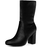 botas mosqueteras terciopelo azul Altura del tacón: 3 5/9 pulgadas; altura del eje: 7 7/8 pulgadas