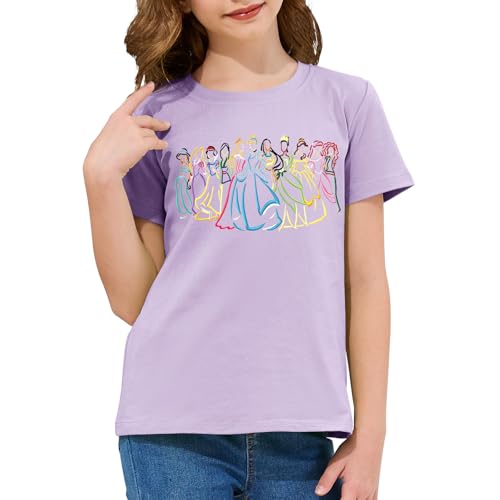 Magical Girls Shirts Magic Princess Bear Animal Friends Tshirts Vacation Trip Soft Tops for Toddlers Kids Cute Tees 3T-12Y2