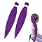 2PCS Purple Braiding Hair, Pre Stretched Synthetic Braiding Hairs, Purples Hair Extensions for Braids, Long Braided Wig Halloween Costume Cosplay Accessories for Kids (Purple)