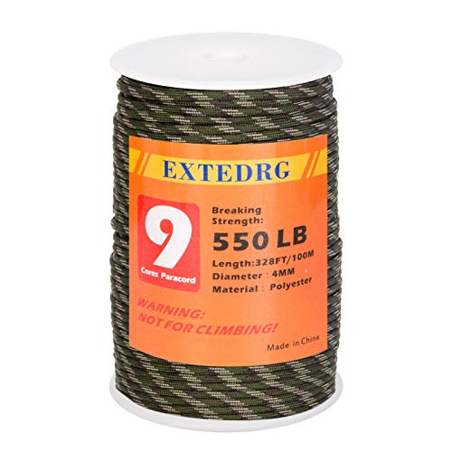 Pack De 4 Cords Paracorde 40 M (4 Mm) – Corde De 7 Brins, Résistante à La Traction Jusqu’à 250