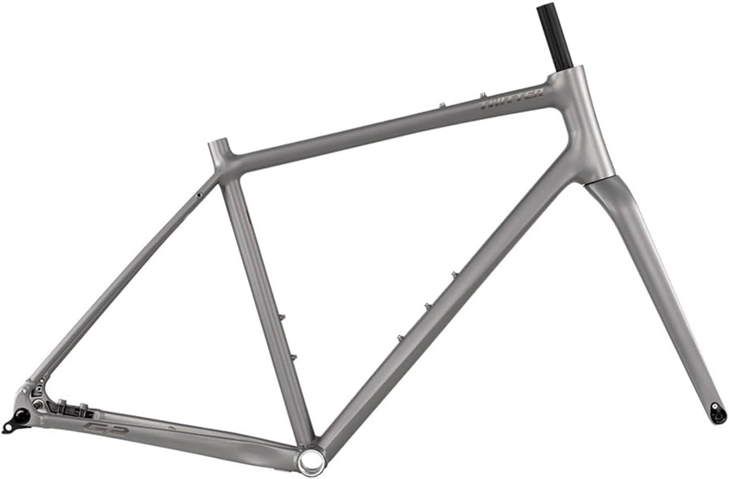 700C Gravel Bike Frameset 45/48/51/54cm Aluminum Alloy Road Bike Frame with Carbon Fork Thru Axle 12 * 100mm/12 * 142mm Disc Brake Frame Lightweight