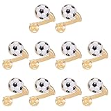HEMOTON Broche de Fútbol Metálico Esmaltado 10 Unidades, Insignia de Solapa Deportiva Pequeña, Pin para Chaqueta y Gorra, Accesorio para Eventos y Decoración de Cumpleaños