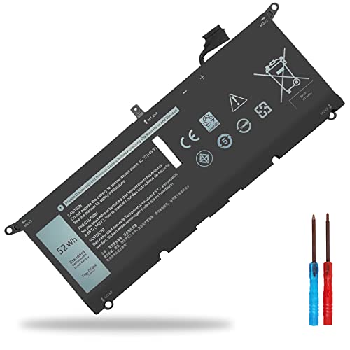 52Wh DXGH8 Battery 7.6V for Dell XPS 13 9370 9380 2019 Inspiron 13 7390 7391 2-in-1 5390 5391 7490 Latitude 3301 E3301 Vostro 13 5390 5391 Series 0H754V H754V G8VCF HK6N5 P113G001 P82G P82G001 4 Cell