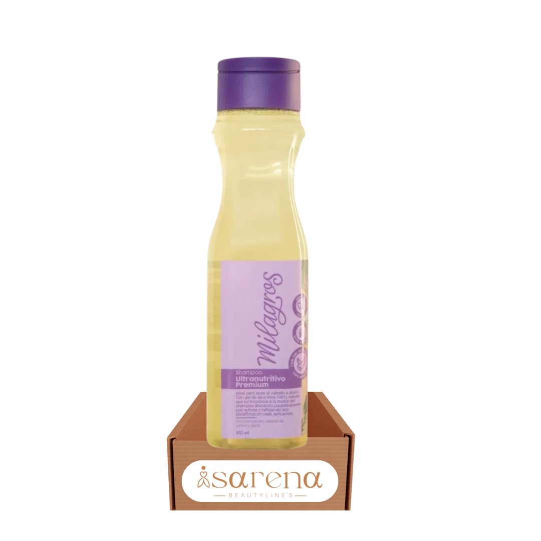 Isarena Beautyline´s Ultranutritivo Premium Milagros Shampoo 15.2 oz - | Ideal for daily washing, Rosemary and Quina | Colombia Shampoo Milagros hair