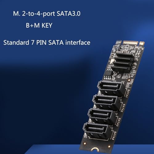 Tarjeta de expansión PCIE a SATA3.0 con 4 puertos de transferencia de datos rápida interna 5