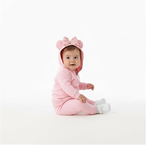 Miniatura 4 de Disney Minnie Mouse - Conjunto de sudadera con capucha y pantalones para bebés y niños pequeños