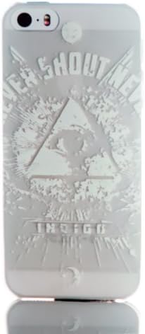 Luminous Effect Fluorescent Glow in the Dark Back Cover Case Unique Eye Transparent Case for Iphone 5 5s 5g & Free Lcd Film