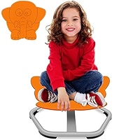 Sensory Swivel Chair For Kids - 360° Spinning Chair With Handles, Balance & Coordination Toy For Autism, Toddlers, Motor Skills - Red