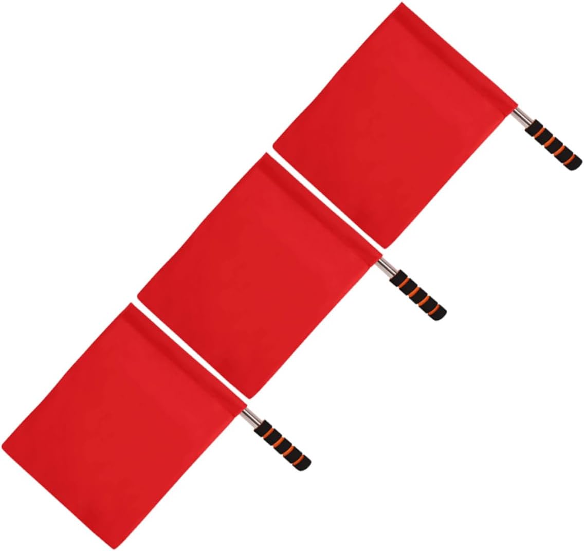 3pcs Safety Warning Signal Flags for Sports Traffic and Racing Events Durable Flags for Communication and Enhanced Visibility