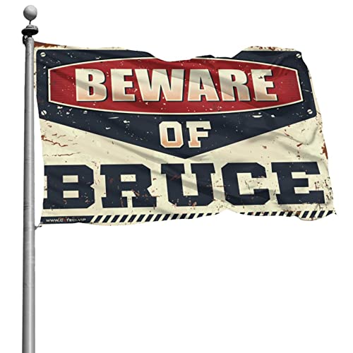 Drapeau Beware of Bruce grand format poster decoration dortoir