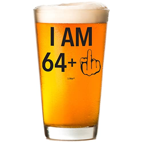 65th Birthday Gifts Beer Glass Men Women | 1959 Birthday Gift for Man Woman turning 65 | Funny 65 th Party Supplies Decorations Ideas | Sixty Five Year Old Bday | 65 Middle Finger Gag Pint Presents