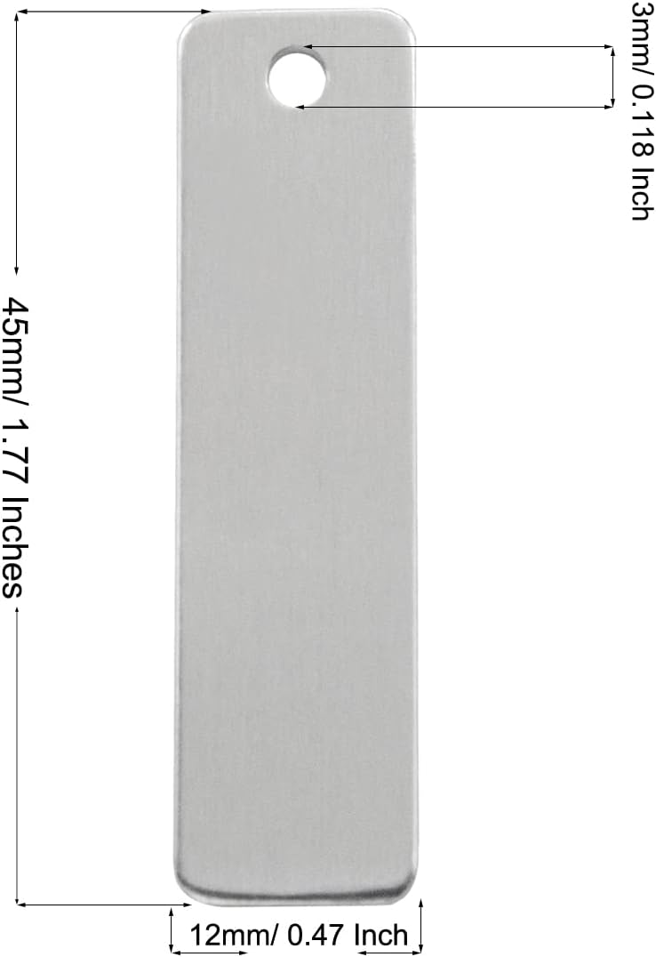 StayMax Etiquetas De Aluminio Para Grabado En Blanco Con 2