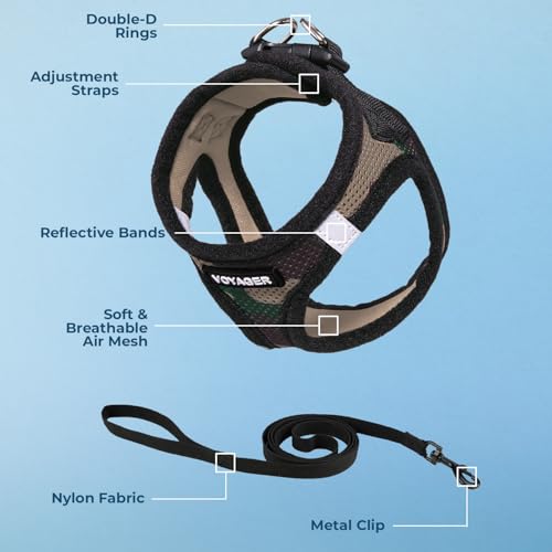 Image of Voyager Step-in Pet Harness - All Weather Mesh, Adjustable Step in Harness for Cats and Dogs by Best Pet Supplies - 307S Army Base, XXXS