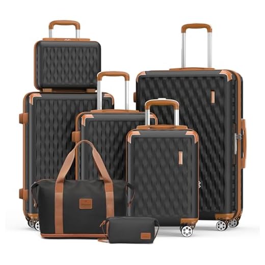 Best luggage sets for couples Melalenia Seven-Piece Suitcase Set