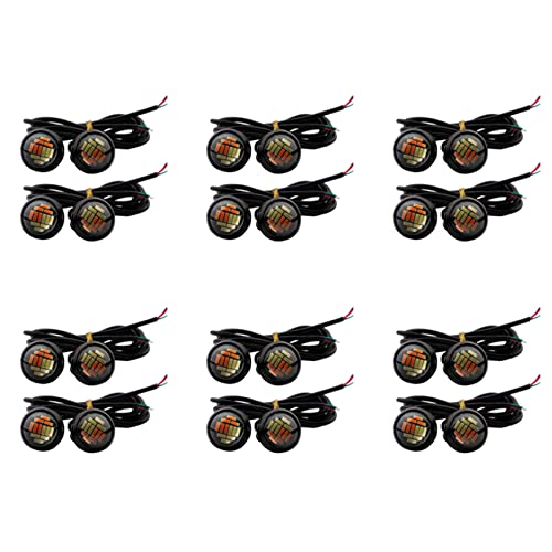 Luces diurnas Switchback 4014 dual color de 23mm con 12 LED de alta luminosidad anti niebla pack de 24
