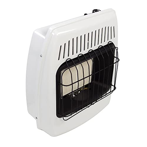 Uty 12,000 Btu Propane / Natural Gas Wall Heater For Indoor Use - Dual Fuel, Vent-Free, White #TOP6