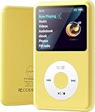 Mp3 Player with Bluetooth Y1 Portable Music Digital Players Supports Playlist Audiobook Video Nice Gadget for Kids Lemon