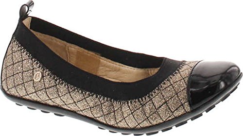 Naturino Girls 4655 Designer Fashion Dress Quilted Flats Shoes,Nero-Bronzo,30