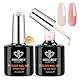 MODELONES 8 in One Builder Gel für Gelnägel - Nagelverstärker UV Gel für Strengthener Extension Base Nagelverlängerung - Nail Repair Base Coat Nail Art Maniküre Nude Rosa 2 Stück