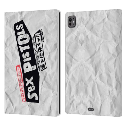 Head Hülle Designs Offizielle Sex Pistols Filthy Lucre Live Band Kunst Leder-Wallet-Hülle Kompatibel mit Apple iPad Pro 11 M4/M5 2024/2025