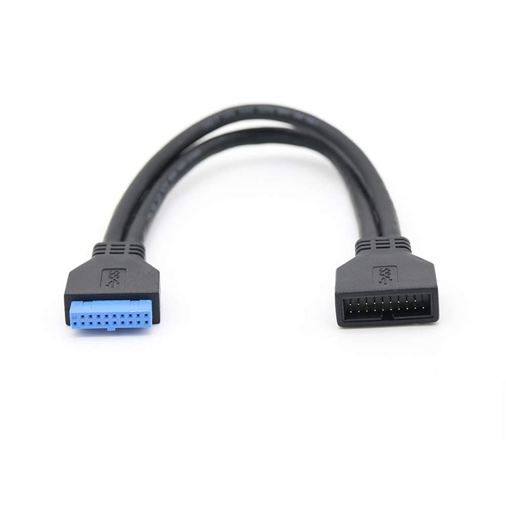 PovKeeverUSB3.0 20 Pin Female to USB 3.0 20 Pin Male Extension Cable Motherboard Mainboard Cable Extender, Leghth 30cm