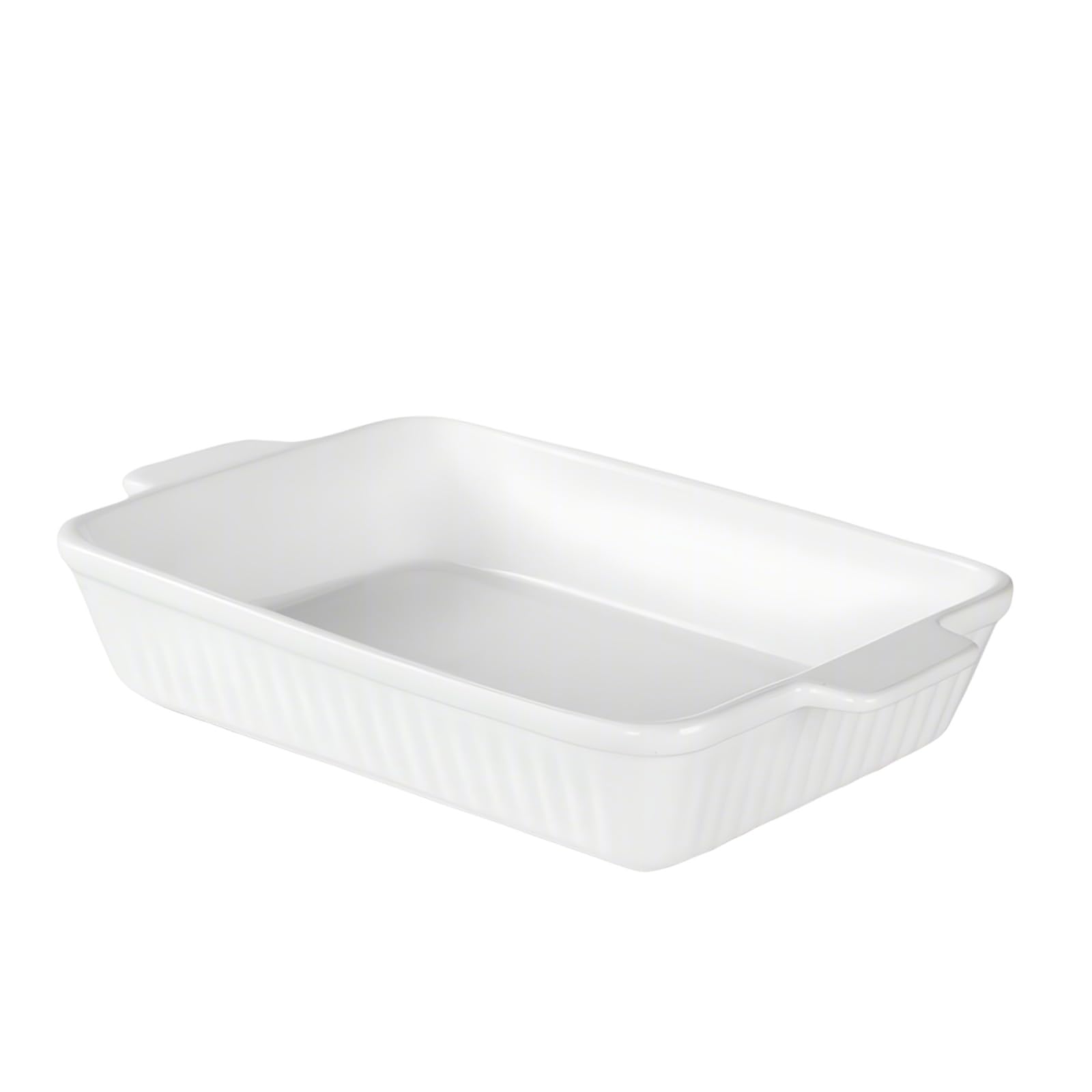 ZOFUN 4.5 L Casserole Dish, 40 x 23 x 7.5 cm Baking Dishes for Oven, Large Rectangular Oven Dishes with Handle, Rectangular Ceramic Baking Pan for Cooking Baking and Servicing