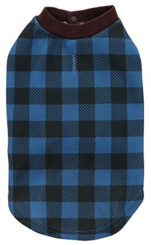 ペティオ (Petio) おなかぽかぽかストレッチウェア チェック ブルー 犬用 SS サイズ