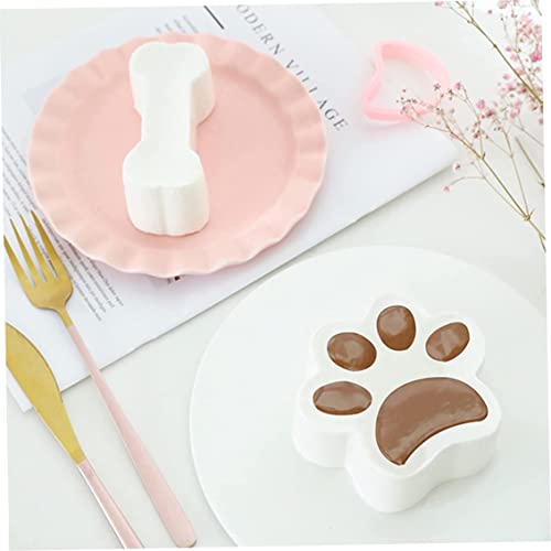 Molde para helado de silicona huella de perro 4 pcs miniatura 3