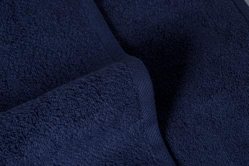 SALBAKOS 100% Turkish Cotton Jumbo Bath Sheet Towel Oversized 40x80 inch | Premium Hotel & Spa Quality, Soft, Absorbent, XL Bath Towels | Made in Turkey (Pack of 1, Navy, Jumbo Bath Sheet)