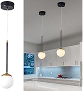 WillWant 2 Packs Globe Pendant Light,Led Pendant Lights Kitchen Island, Milk Glass Hanging Light ...