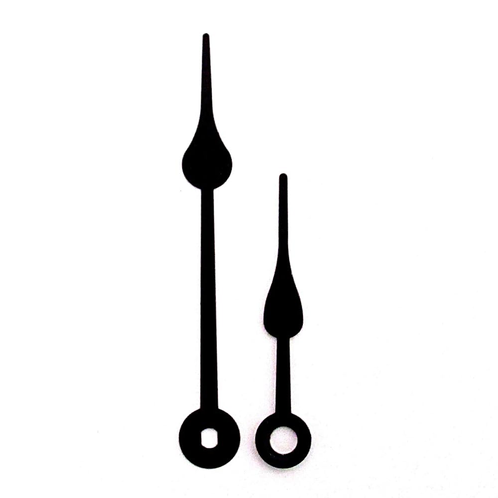 Replacement Black Metal Clock Hands Compatible With German Euroshaft Mechanism Movements DIY Repair 72mm