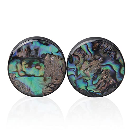 image for Decentraland 2 PCS Gauge Opal Ear Plugs Piercing Jewelry Set Double Fl