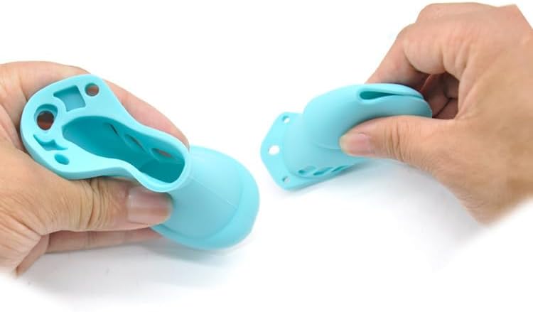 Miniatura 3 de Jaula de silicona para pene masculino, dispositivo de castidad para ejercicio de pene masculino (azul, A122)