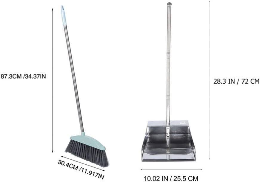 1set Handle Broom and Dustpan Lightweight Household Cleaning Tools for Easy Storage No Bend Design and Portable