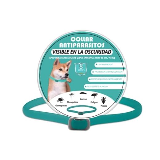 Collar Perro. Collar Antiparasitario Perros. Collar Antipulgas Perros. Desparasitante Perros. Chinches, pulgas y garrapatas. Antipulgas para Perros. Perro pequeño y Grande. Raza Mediana.