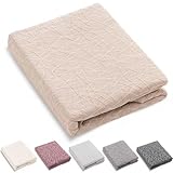 HIPERMANTA Colcha Multiusos Sofa. Plaid Sofa. Manta Foulard. Plaid Multiusos Cubresofa. Comoda Practica Suave Calida. Modelo Marbre 180x290 cm Color Vison