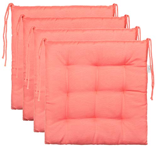 Brandsseller Decorative Chair Cushion/Garden Seat Pad Polyester 4 Package Set - Color Turquoise