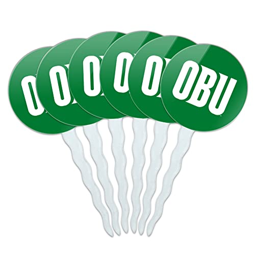 Oklahoma Baptist University Primary Logo Cupcake Picks Toppers Decoration