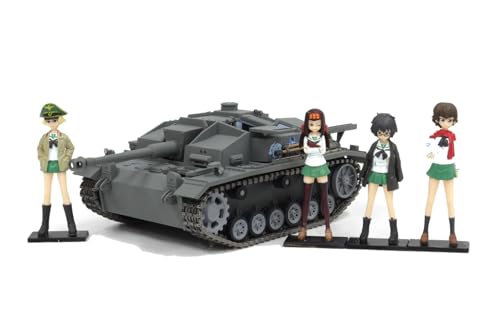 Platz GPSP-5 Girls und Panzer Final Chapter Deformed III Assault Gun F Type, Pre-painted Complete Figure + 1/35 with Hippo Team Figure