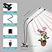 Hywyimlait Grow Lights for Indoor Plants, 84LEDs Clip Plant Lights, Full Spectrum LED Plant Growing Lamps with FlexibleGooseneck4/8/12/18H Timer, 3 Spectral Modes, 10 Dimmable Levels (1 Pack)