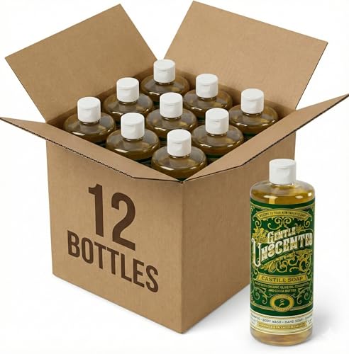 Image of Unscented Liquid Castile Soap - Vegan Organic Soap & Body Wash, High Olive Oil Content, Non-Drying Formula, Great for Sensitive Skin by Carolina Castile, EWG Verified (Unscented, 32 Fl Oz)