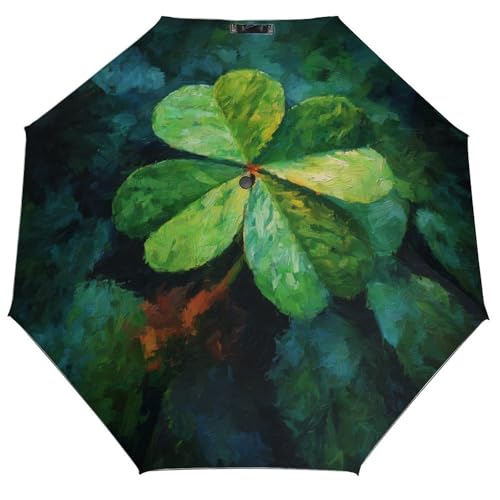 Parapluie pliant Shamrock automatique pour rester au sec en ville