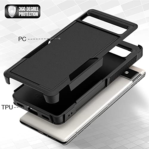 Coque Pixel 6a antichoc robuste protection double couche Jeylly noire - 3